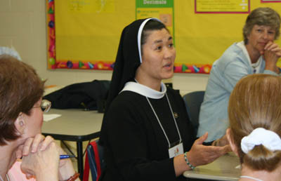 Sister Mary John Nguyen and others at Fire at the Beach, Sept. 18-19, 2009.