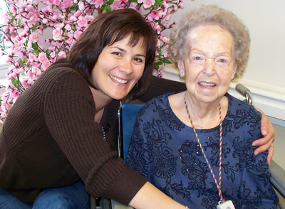 Volunteer Lisa Seidel is pictured with the late Monnie Berry, who died Jan. 17. The two shared a close bond through the Senior Companions program. Seidel kept in close contact with the family during Berry’s illness and hospice stay, and attended her memorial service, senior companions, catholic charities, piedmont deanery, Greenville, Nancy Pearce, Stacey Lazurek