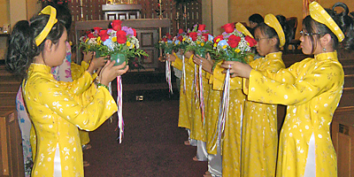 Vietnamese Catholics celebrate Our Lady of Lavang at Our Lady of the Rosary Church in Greenville May 30. (Miscellany/Terry Cregar)
