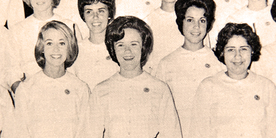 (Photo provided) Sue Veon stands with other members of the St. Francis Xavier Hospital School of Nursing class of 1965.