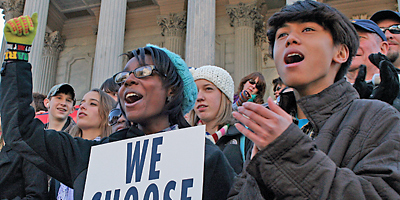 Youth participate in the Stand Up for Life march and rally in Columbia on Jan. 15.