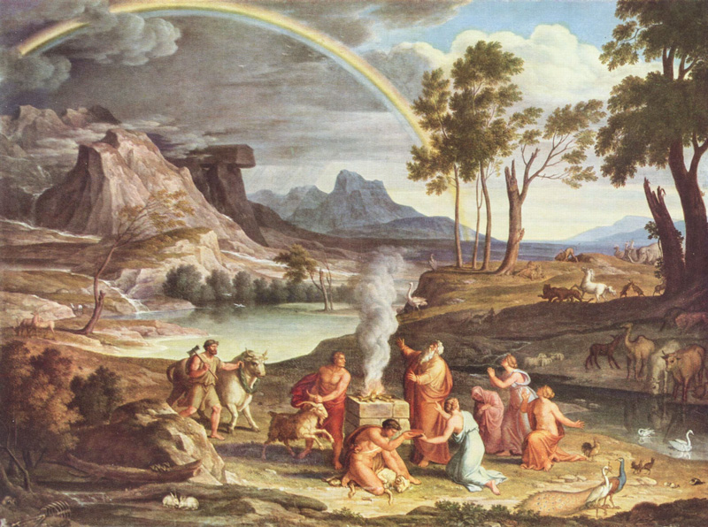 Landscape with Noah Offering a Sacrifice of Gratitude; Joseph Anton Koch, 1803